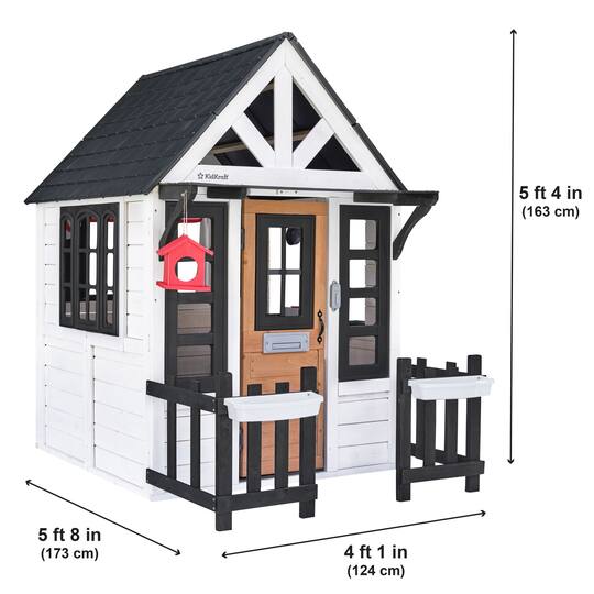 KidKraft White & Black Wooden Riverscape Playhouse Set